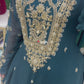Dark green gharara suit