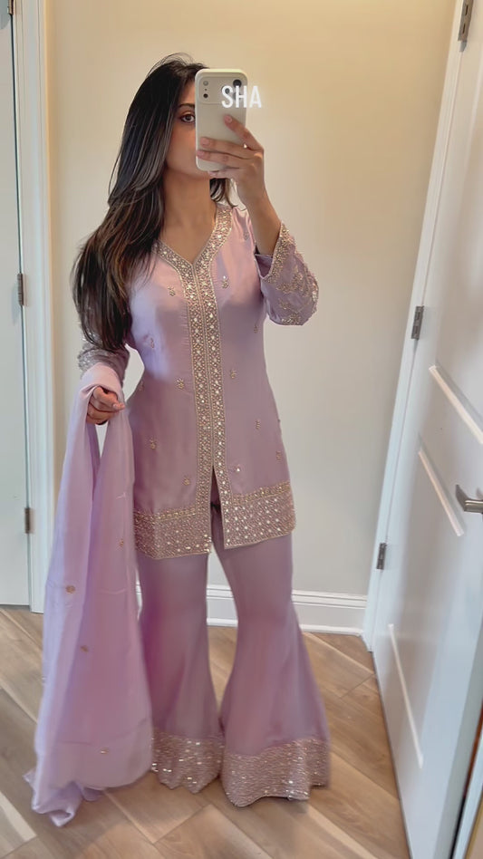 Lilac mirror premium suit