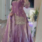 Lavender silk tissue lehenga