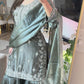 Metallic green gharara suit
