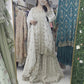 White banarasi party wear gharara suit
