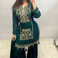 Emerald green sharara suit