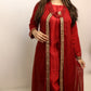 Red maroon duster formal wear