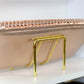 Rosegold rose stone hand purse