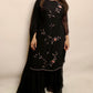 Light weight black georgette gharara  suit