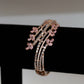 Party wear pink gem gold plated bracelet