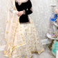 Maroon velvet long top lehenga choli