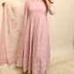 Light Lavender cotton chikankari gown set