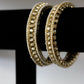Pearly gold bangle set