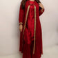 Red maroon duster formal wear
