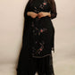 Light weight black georgette gharara  suit