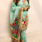 Mint blue embroidered lawn suit