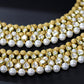Kundan gold plated heavy work anklets