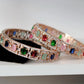 Multi color rose gold bangles