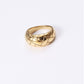 Pattern round golden ring