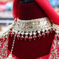 Red mirror choker bridal set