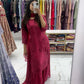 Deep mauve hand work silk suit