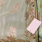 Khaddi katan lime green with stone work saree