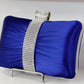 Royal blue silver stone party purse