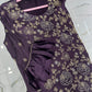 Deep plum all hand bead sharara suit