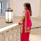 Pink georgette stone work saree