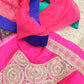 Lehenga cream, blue and pink combo - Selina Habibti Attire