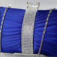 Royal blue silver stone party purse