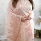 Heavy duppata peach three piece