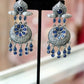 Oxy earring with blue stone