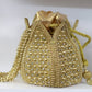 Gold over the top pouch purse