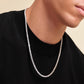 Diamond cut silver necklace