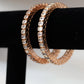 Rose gold stone work bangles