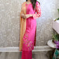 Linen boutique work three piece - Selina Habibti Attire
