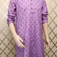 Light purple print kurta pajama