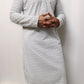 Light grey kurta set with white embroidered work