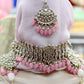 Pink choker necklace set