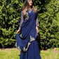 Designer dupatta navy blue lehenga