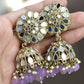 Jumbo mirror color bead jumka earrings [color optons]