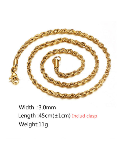 Rope style fashion chain