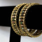 Gold plated party multi color bangles