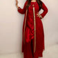 Red maroon duster formal wear