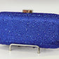 Royal blue rimestone party purse