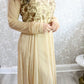 Beige bronze embroidery gown set - Selina Habibti Attire