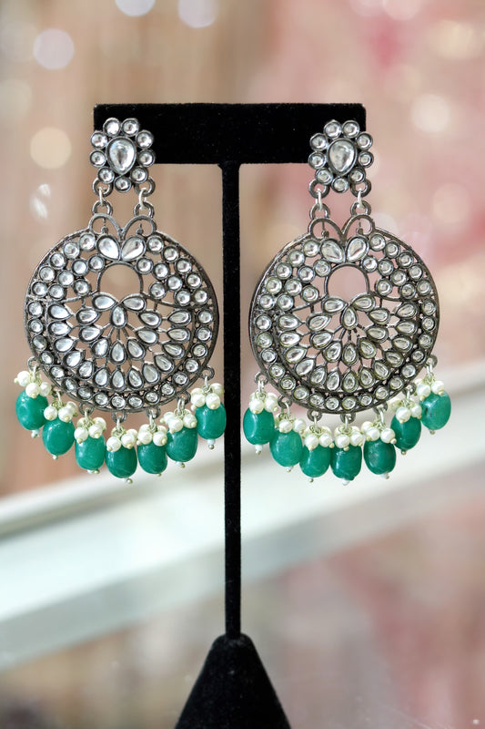 Party stone oxy big earrings [Click for color options]