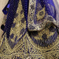 Royal blue velvet bridal lehenga - Selina Habibti Attire