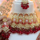 Heavy deep red bridal necklace set