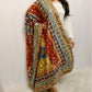 Heavy bead embroidered multi color mirror dupatta