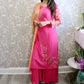 Linen boutique work three piece - Selina Habibti Attire