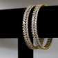 Diamond cut leaf bracelet