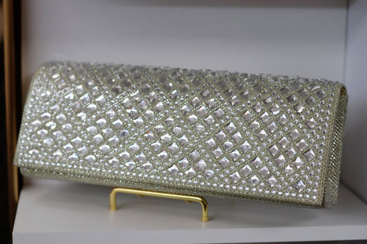 Light gold silver party purse